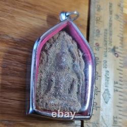 Thai Buddha Khun Phan Luck For Love For Men Amulet, Set In Stainless Steel Case