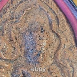 Thai Buddha Khun Phan Luck For Love For Men Amulet, Set In Stainless Steel Case