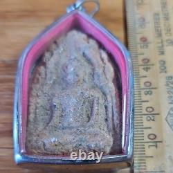 Thai Buddha Khun Phan Luck For Love For Men Amulet, Set In Stainless Steel Case