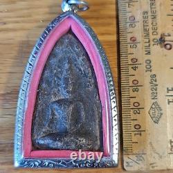 Thai Buddha Khun Phan Luck With Love For Men Amulet, Set In Stainless Steel Case
