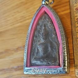 Thai Buddha Khun Phan Luck With Love For Men Amulet, Set In Stainless Steel Case