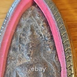 Thai Buddha Khun Phan Luck With Love For Men Amulet, Set In Stainless Steel Case