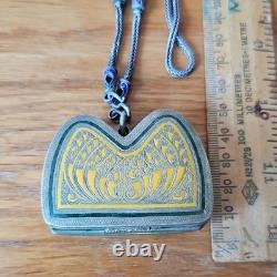 Thai Buddha Khun Phan Phim Pai Koo Amulet, Set In Antique Real Silver Case Thai Buddha Khun Phan Phim Pai Koo Amulet, Set In Antique Real Silver Case