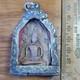 Thai Buddha Khun Phan Powerful Amulet, Set In Antique Real Silver Case
