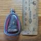 Thai Buddha L P Ngern Phim Keeta Statue In Handmade Real Silver Case
