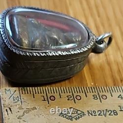 Thai Buddha L P Ngern Phim Keeta Statue In Handmade Real Silver Case