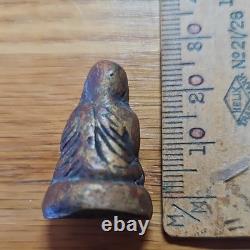 Thai Buddha L P Ngern Phim Keeta Statue In Handmade Real Silver Case