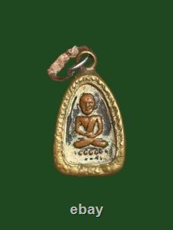 Thai Buddha LP Thuad Wat Chang Hai Miniature Amulet Nang Kwak Behind Ajarn Tim 2