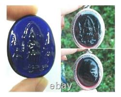 Thai Buddha LekLai Kaew Phra Yod Koon Pol Blue Amulet Protection Power Luck Safe