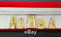 Thai Buddha Leklai 5 Benjapakee Phra Somdej Magic Talisman Amulet Collectible