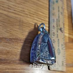 Thai Buddha Lp Thuad set in old Beautiful case Protection Buddha