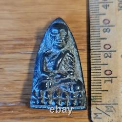 Thai Buddha Lp Thuad set in old Beautiful case Protection Buddha