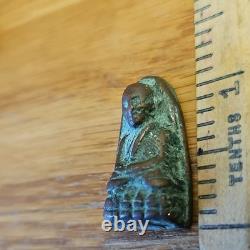 Thai Buddha Lp Thuad set in old Silver antique case Protection Buddha