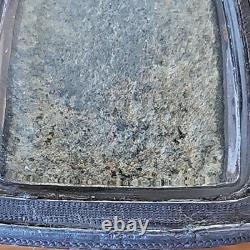 Thai Buddha Lp Thuad set in old antique Sealed silver case Protection Buddha