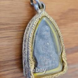 Thai Buddha Lp Thuad set in old antique case Protection Buddha