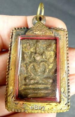 Thai Buddha OLD PHRA SOMDEJ Amulet blessed in Wat Phra Kaeo Temple Bangkok