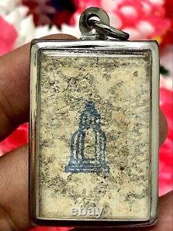 Thai Buddha Phra Amulet Somdej Pim Yai Lp Toh Magic Wat Rakang Silver Case K846
