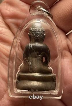 Thai Buddha Phra Kring LP Kasem Khemako Bronze Amulet in Case