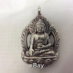 Thai Buddha Sterling Silver Pendant/Amulet, Vtg & Collectible