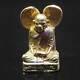 Thai Buddha amulet Lp Ngern Wat Bangklan Gold Gilt Brass Statue Powerful Luck