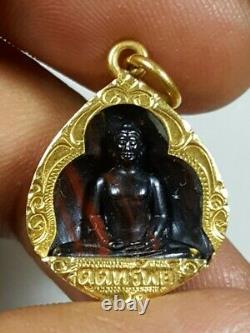 Thai Buddha amulet, attracting, collecting property, gold frame, real