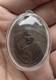 Thai Buddhist Monk Amulet Oval Metal Medal Sacred Talisman Pendant with Case