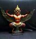 Thai Garuda Statue Red Amulet Talisman Old Buddha Phaya Krut Powerful Magic/