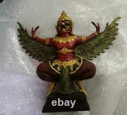 Thai Garuda Statue Red Amulet Talisman Old Buddha Phaya Krut Powerful Magic/