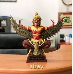 Thai Garuda Statue Red Amulet Talisman Old Buddha Phaya Krut Powerful Magic/