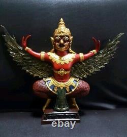 Thai Garuda Statue Red Amulet Talisman Old Buddha Phaya Krut Powerful Magic G2
