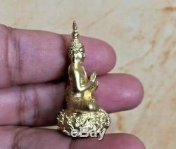 Thai Old Amulet The Magical Buddha Pra Yod Kring YodThongKhunPhol Pang Sermon