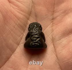 Thai Phra Pidta Back Yant Buddha Amulet Miniature Vintage Style