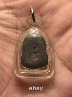 Thai Phra Pidta Black Buddha Amulet Pendant Waterproof Case