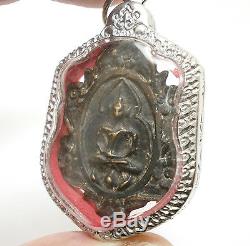 Thai Powerful Amulet Bless Pendant Lp Boon Lord Buddha Samadhi Magic Metal Coin