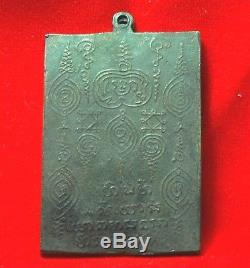 Thai Rare Buddha Amulet Pendant 1964 Lp Puek Singha Coin Strong Life Protection