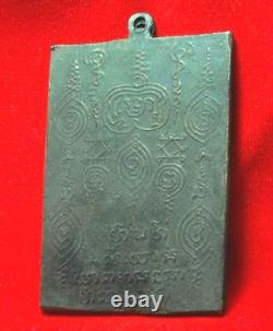 Thai Rare Buddha Amulet Pendant 1964 Lp Puek Singha Coin Strong Life Protection