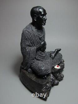 Thai Sculpture Amulet Leklai Statue Buddha Somdej Toh Figure Base Leklai Stone