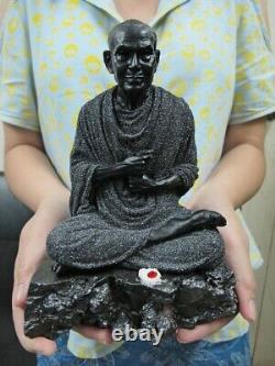 Thai Sculpture Amulet Leklai Statue Buddha Somdej Toh Figure Base Leklai Stone