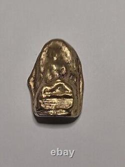 Thai Solid Gold Phra Rod Amulet, Buddha Buddhism, Collectors