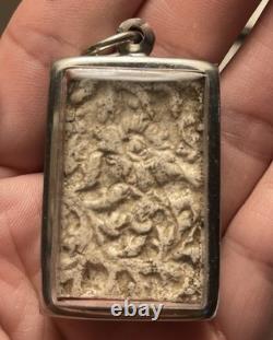 Thai Somdej Buddha Amulet Pendant Sacred Buddhist Talisman in Case
