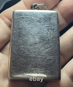 Thai Somdej Buddha Powder Amulet in Stainless Steel Case Buddhist Pendant
