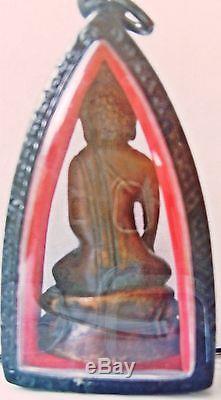 Thai Unique Phra Kring LP TimWat Changhai, Chalerm-Pol Rare Old Buddha Amulet Luc