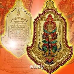 Thai Wessuwan Amulet Giant God Thao Buddha Talisman Pendant Wat amulet Gold