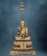 Thai amulet Buddha Antique 19th Century Rattanakosin Gold Gilt Bronze #1