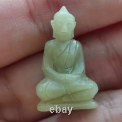 Thai amulet Green Jade Buddha (glow) LP Nun Wat Phutthamok Power Magic Lucky Rar