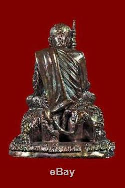 Thai buddha amulet Statues LP Kalong on tiger talisman Rare Wat Khao Lam