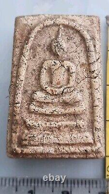 Thai buddha amulet pendant Somdej Toh Wat Rakhang Phim block antique bronze case