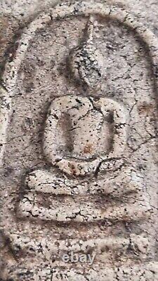 Thai buddha amulet pendant Somdej Toh Wat Rakhang Phim block antique bronze case