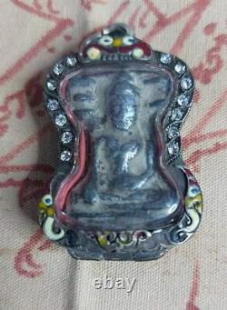 Thai buddha amulet phra Mahesorn wat pasemahatad silver case powerful pendant