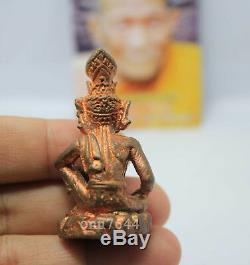 Thai buddha talisman antique Poh Phu Sua of LP Kalong Wat KHAO LAM at Thailand